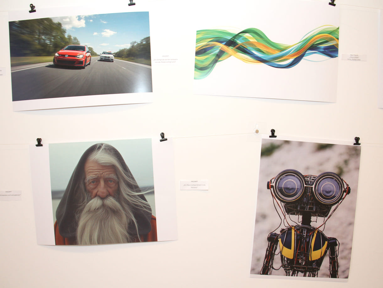 Fotos, die Jugendliche des medien-Labors mit KI gestaltet haben