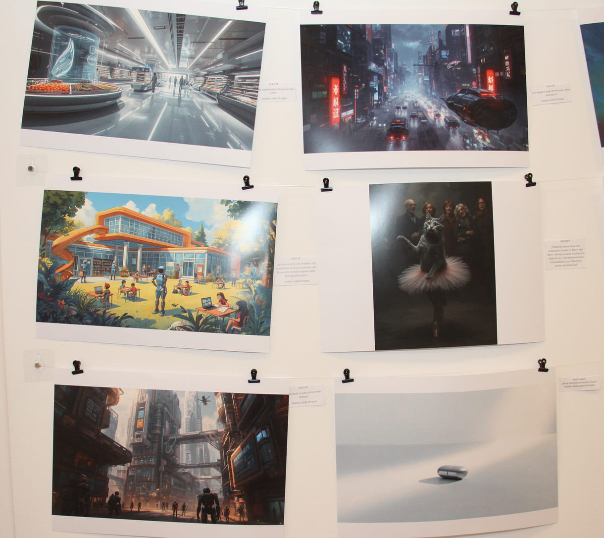 Fotos, die Jugendliche des medien-Labors mit KI gestaltet haben