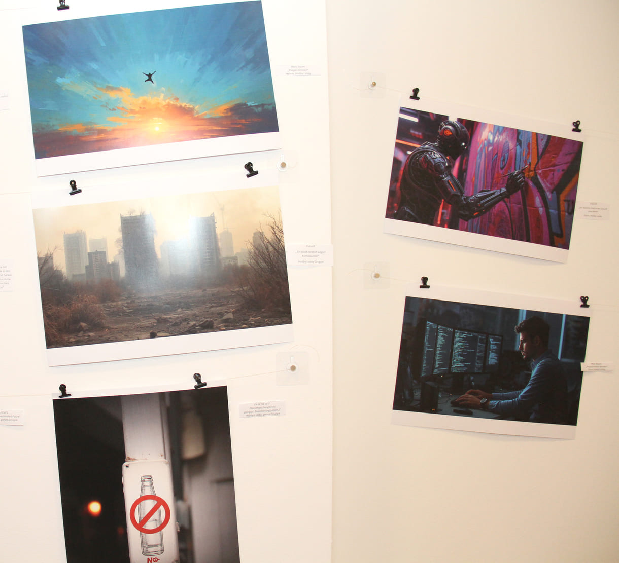 Fotos, die Jugendliche des medien-Labors mit KI gestaltet haben