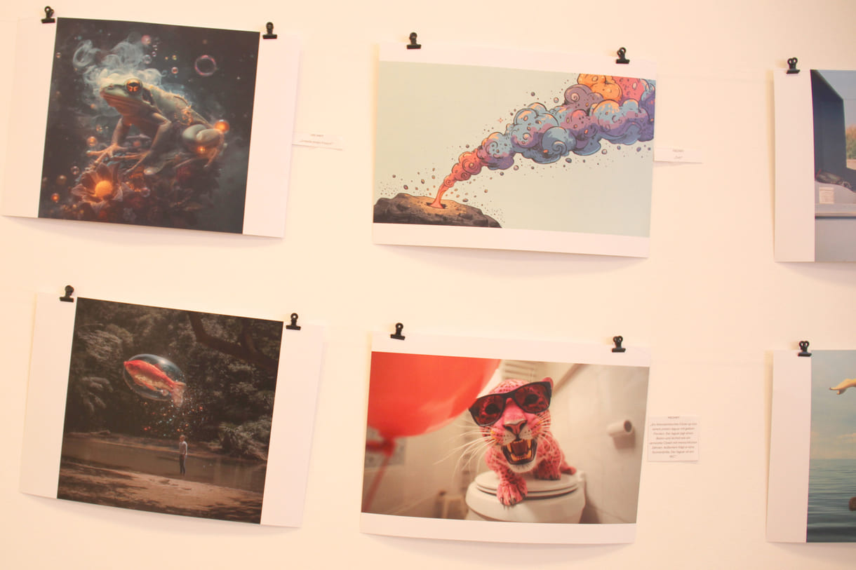 Fotos, die Jugendliche des medien-Labors mit KI gestaltet haben