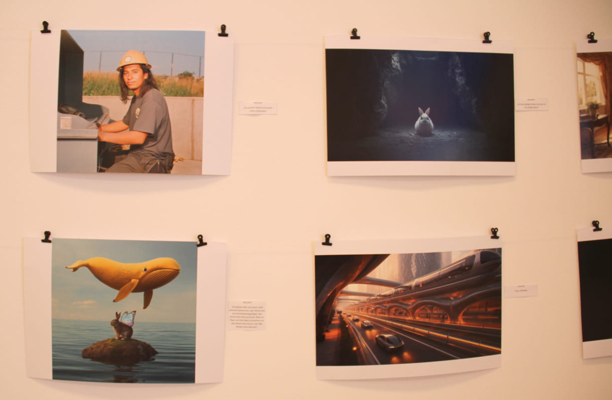 Fotos, die Jugendliche des medien-Labors mit KI gestaltet haben