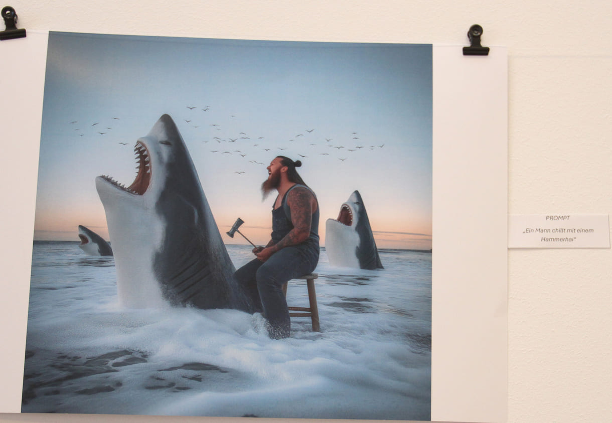 Fotos, die Jugendliche des medien-Labors mit KI gestaltet haben