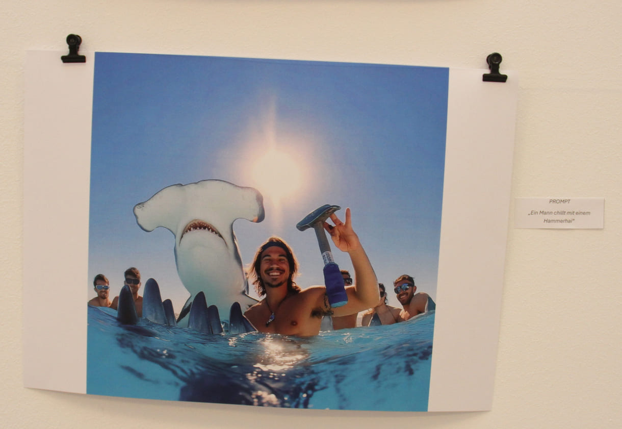 Fotos, die Jugendliche des medien-Labors mit KI gestaltet haben