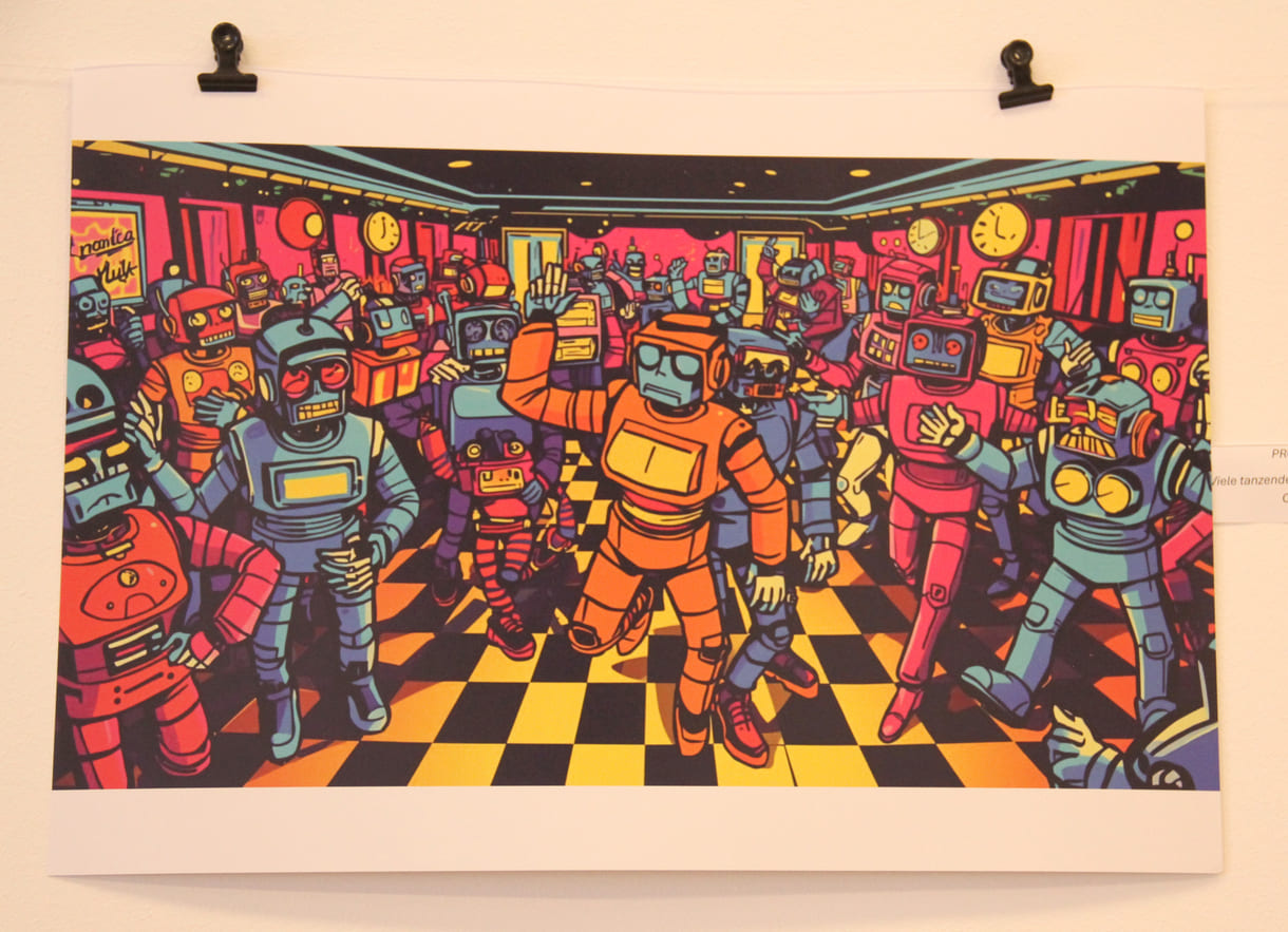 Fotos, die Jugendliche des medien-Labors mit KI gestaltet haben