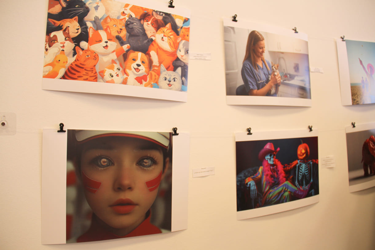 Fotos, die Jugendliche des medien-Labors mit KI gestaltet haben