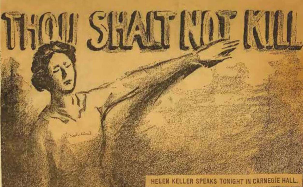Plakat für Helen Kellers Rede