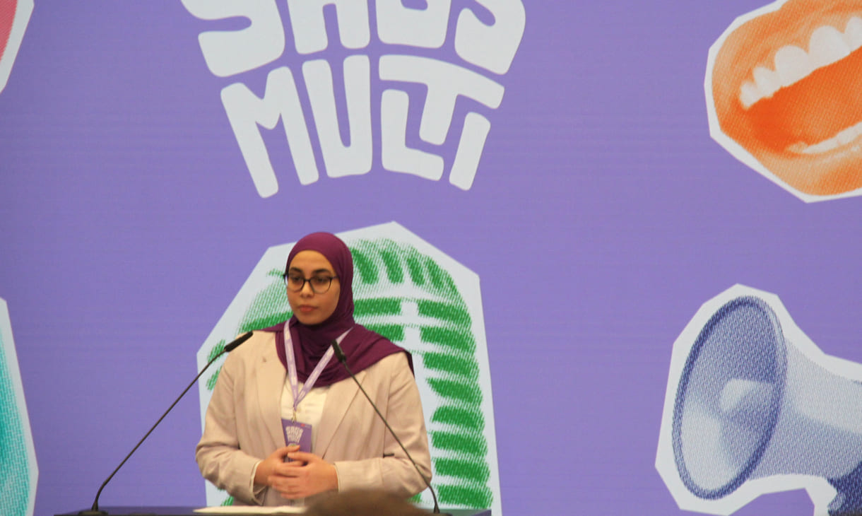 Nahla ElSayed (GRG 10, Ettenreichgasse) ließ gleichermaßen Arabisch und Deutsch erklingen