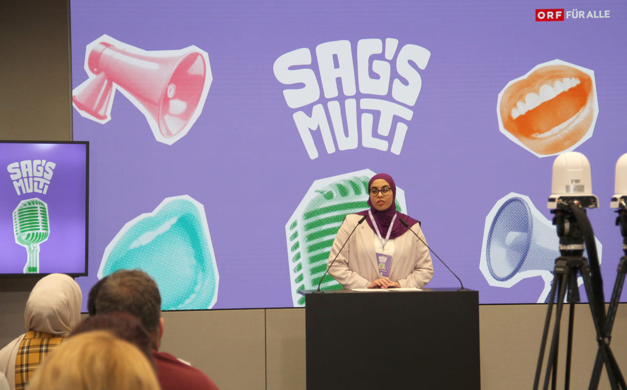 Nahla ElSayed (GRG 10, Ettenreichgasse) ließ gleichermaßen Arabisch und Deutsch erklingen