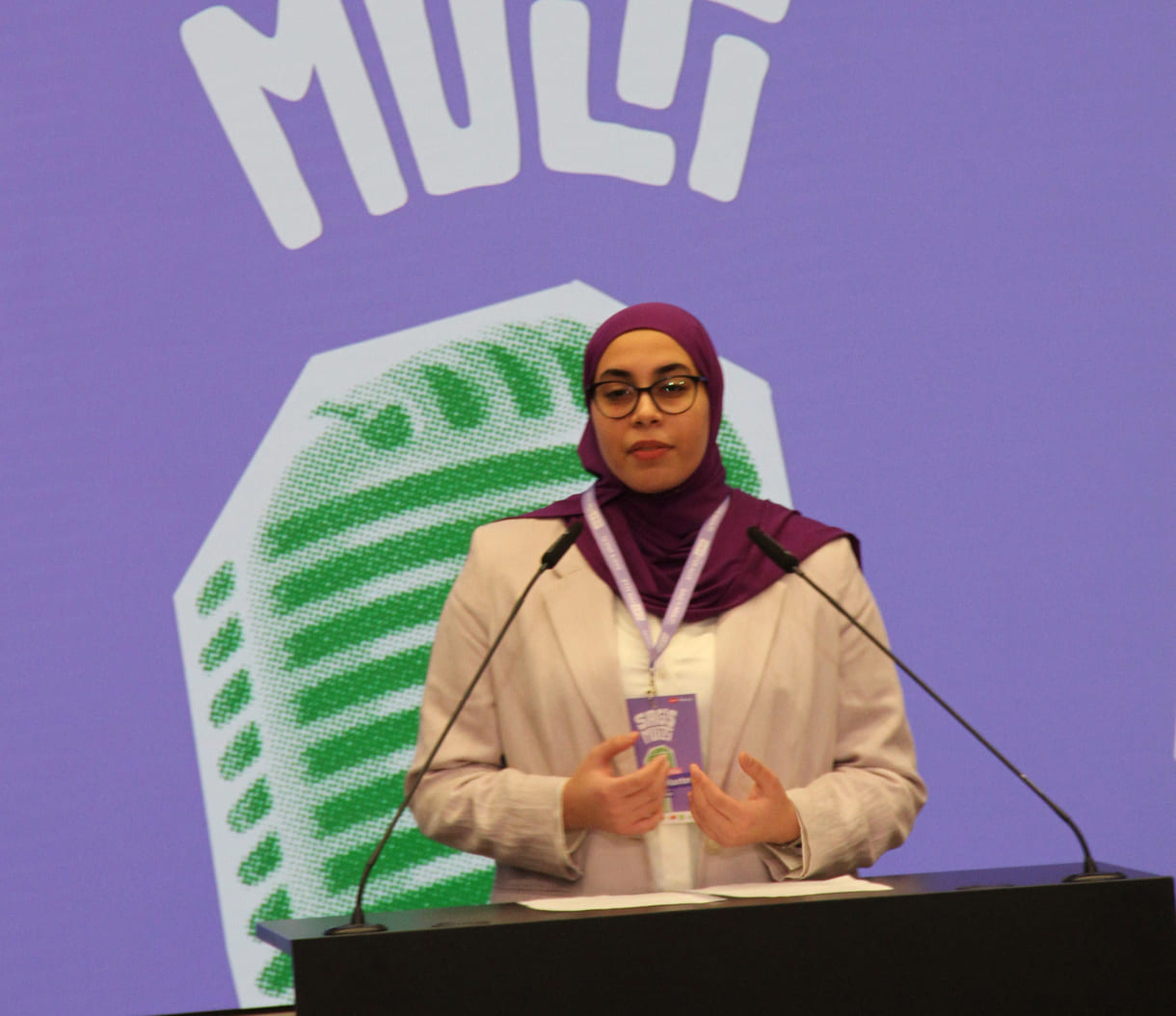 Nahla ElSayed (GRG 10, Ettenreichgasse) ließ gleichermaßen Arabisch und Deutsch erklingen