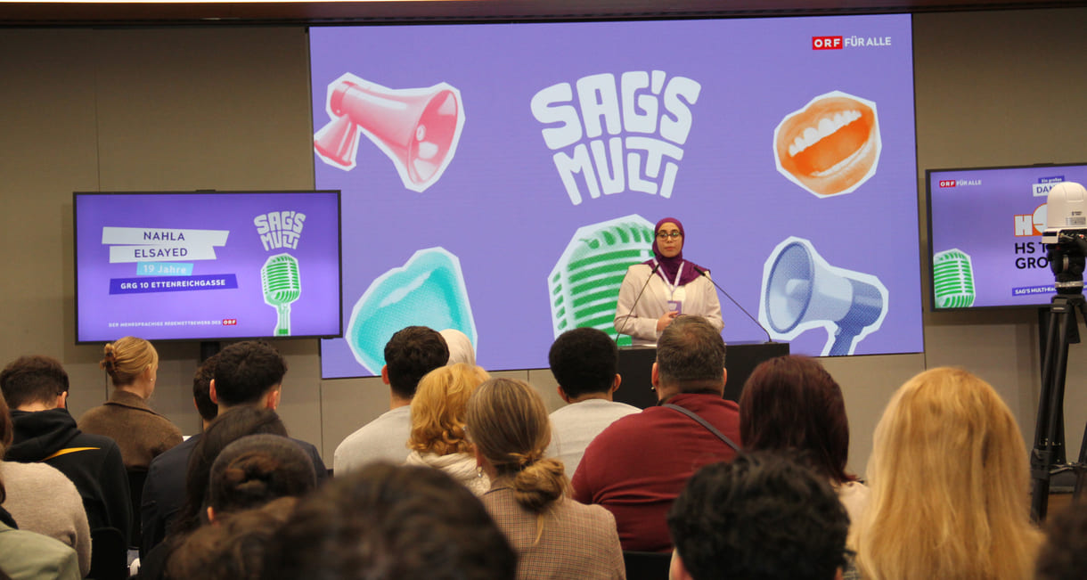 Nahla ElSayed (GRG 10, Ettenreichgasse) ließ gleichermaßen Arabisch und Deutsch erklingen