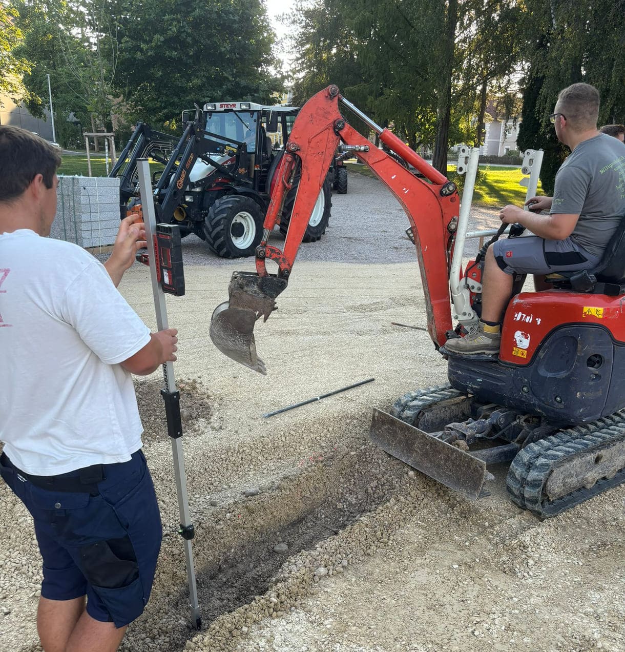 Freiwillige Arbeit an einer der Chill-Zonen