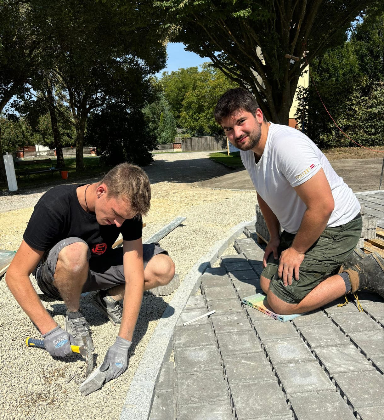 Freiwillige Arbeit an einer der Chill-Zonen