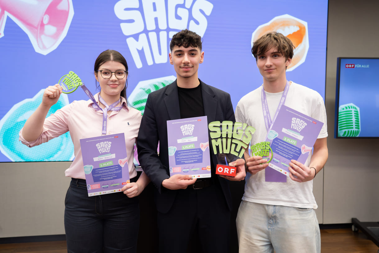 Das von der Jury gekürte Top-Trio: Vesna Tegeltija, Yazan Fran und Niklas Sieberer