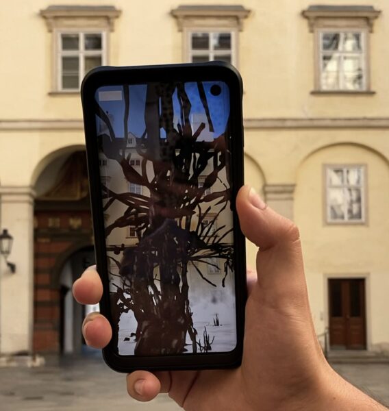 Foto von einem sehr frühen Test-Gang, in dem Fall im Schweizerhof der Hofburg, Station 2