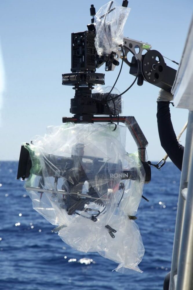 Unterwasserkamera mit Schutzfolie