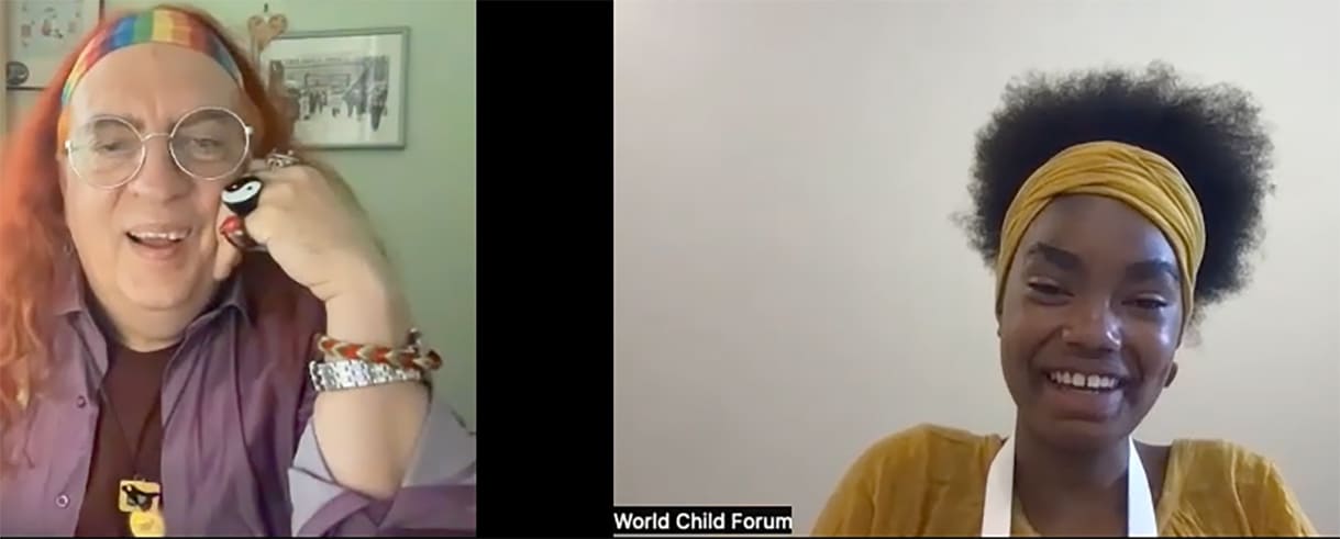 Shirin Makonda und KiJuKU-heinz -  Screenshot aus dem Video-Online-Interview