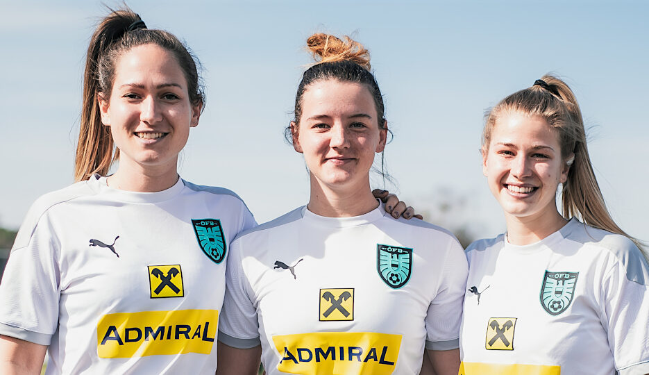 A-Team-2021: Im Frauen-A-Nationalteam kamen Jasmin Eder, Lara Felix und Marie Höbinger schon zum Einsatz