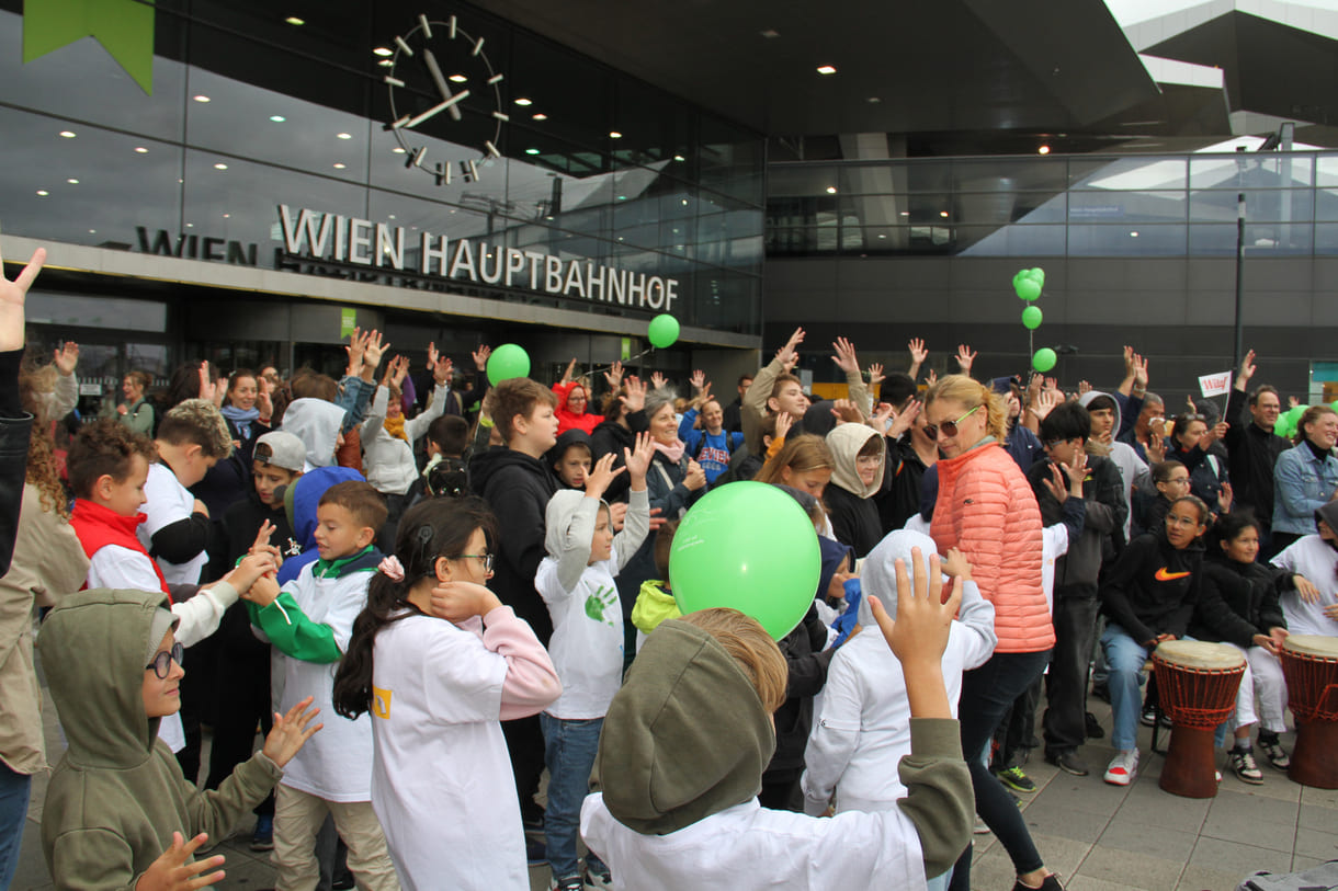 Abschluss des Flashmobs