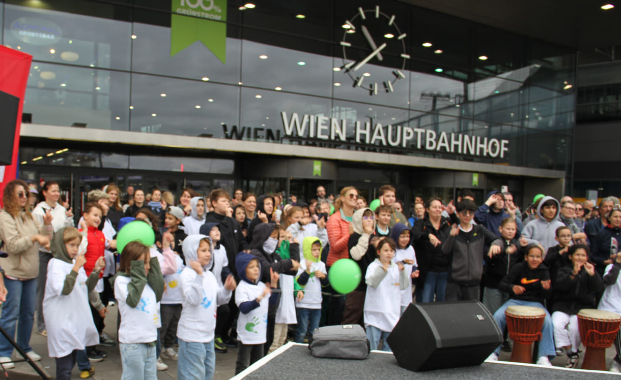 Abschluss des Flashmobs