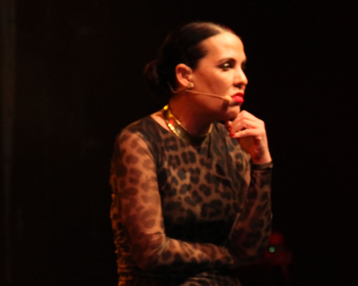 Auftritt der Kabarettistin Aida Loos beim Schul-Charity 