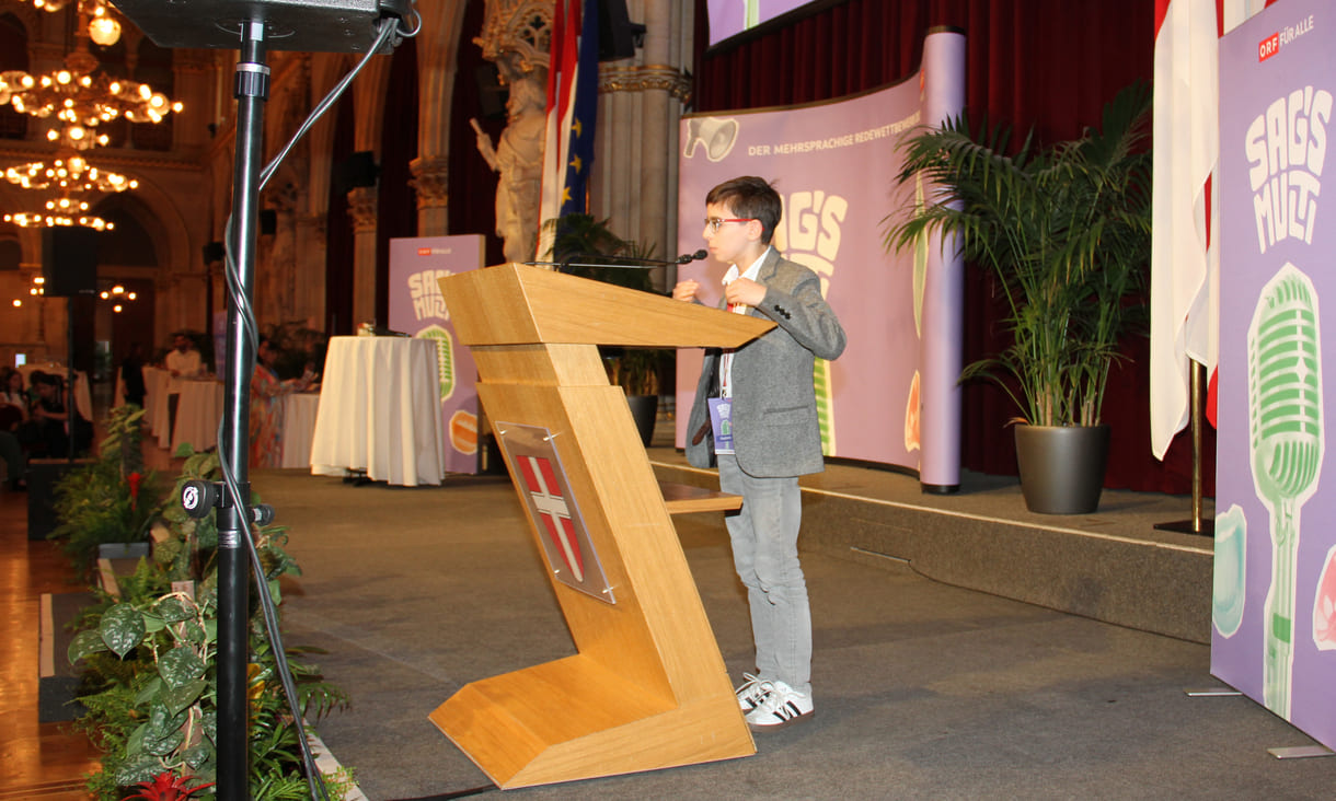 Alexander Unger bei seiner Rede