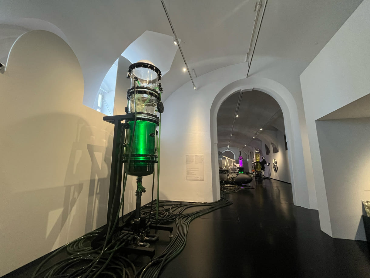 Blick in die größere der Ausstellungshallen im 