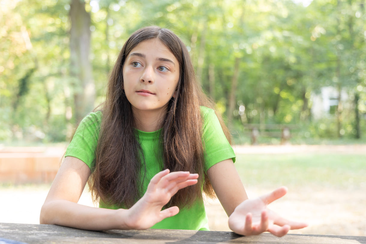 Alya Beray Mumçuoğlu während des Interviews mit Kinder I Jugend I Kultur I Und mehr...