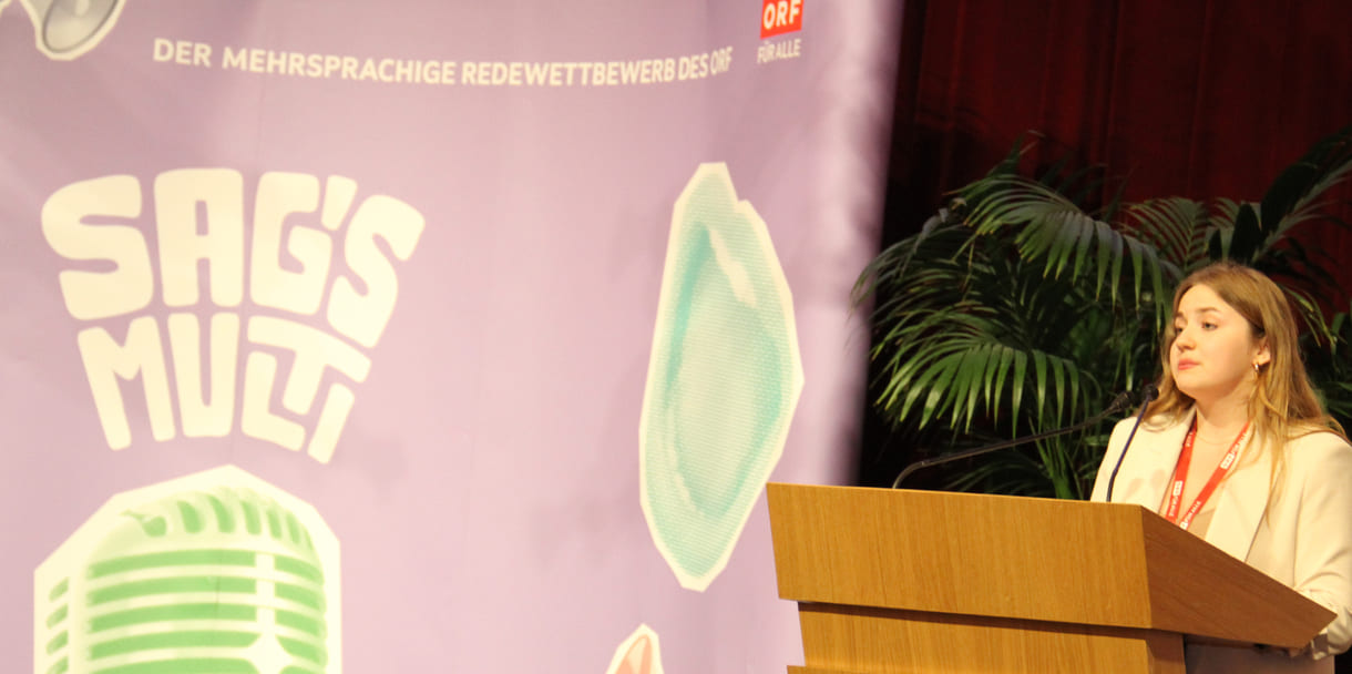 Anna Schraufek bei ihrer Rede