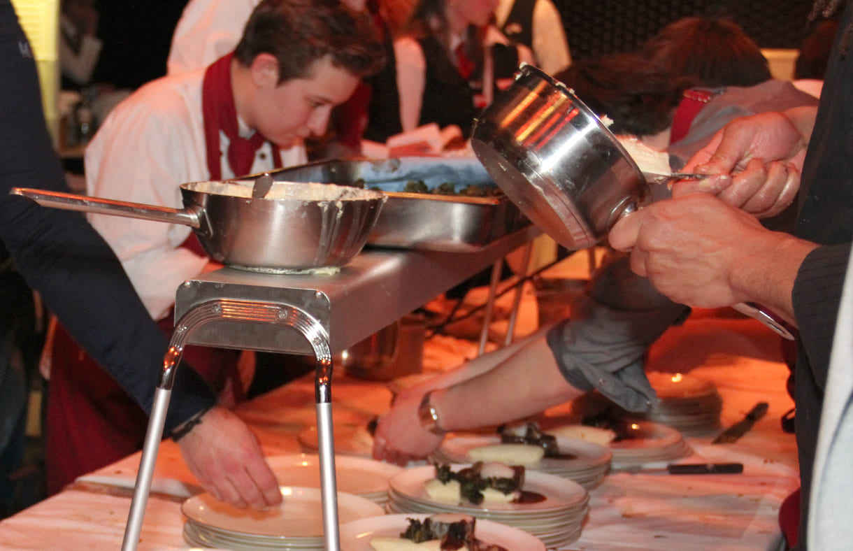 Anrichten der Speisen