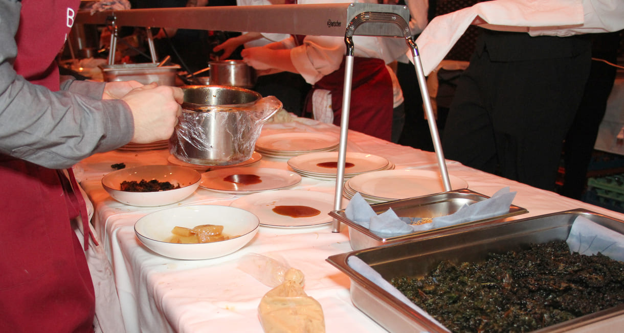 Anrichten der Speisen