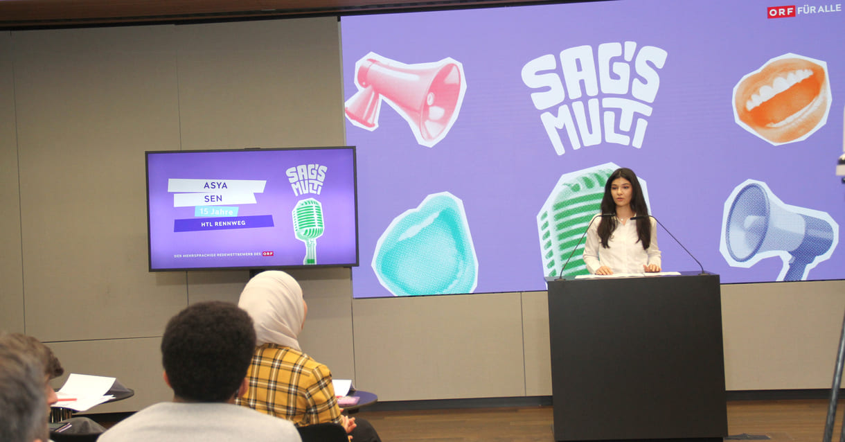 Asya Sen (HTL Rennweg) sprach Türkisch und natürlich Deutsch