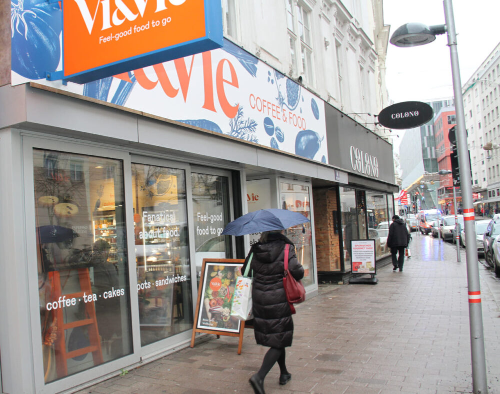 Das Lokal Vi & Vie am Beginn der Landstraßer Hauptstraße in Wien