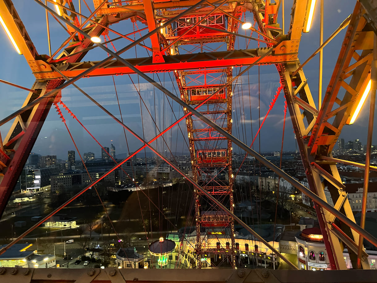 Ausblick auf den inneren Kreis des Riesenrads