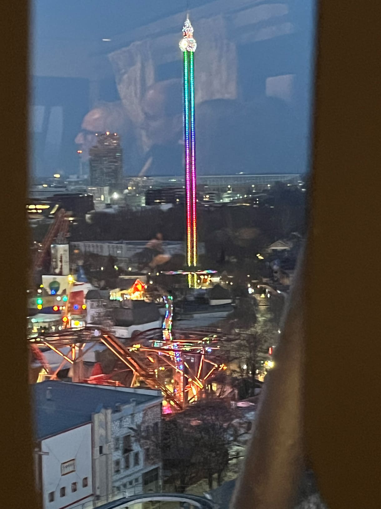 Aussicht aus einem der Waggons auf die Stadt