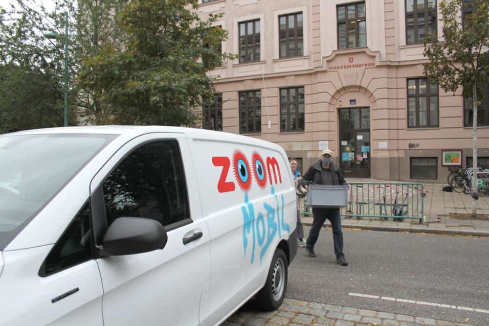 Zoom mobil - in einer Schule in Wien-Brigittenau