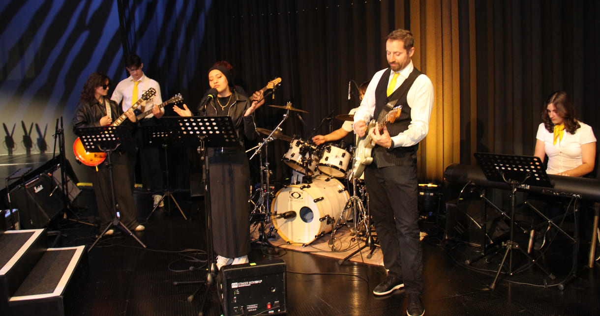 Die Band aus der VBS Floridsdorf spielte mehrmals auf