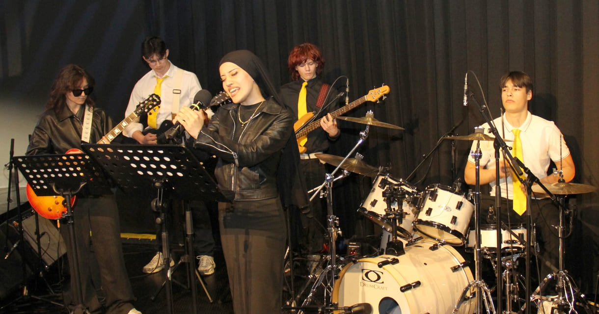 Die Band aus der VBS Floridsdorf spielte mehrmals auf
