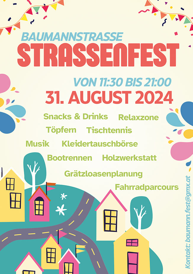 Plakat zum Straßenfest