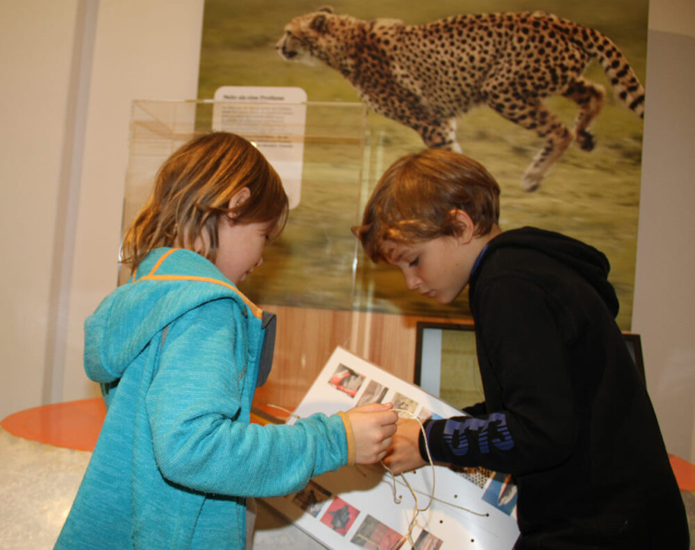 Kinder auf Entdeckungstour in der Ausstellung 
