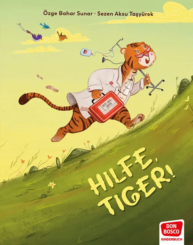 Titelseite des Bilderbuchs "Hilfe, Tiger!"
