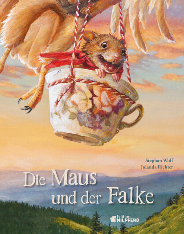 Titelseite des Bilderbuchs "Die Maus und der Falke"