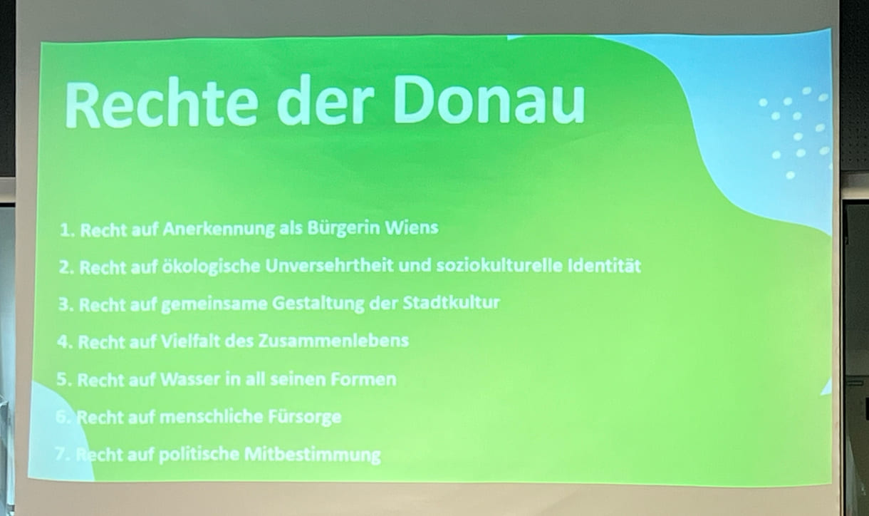 Die Kurzfassung der Rechte für die Donau