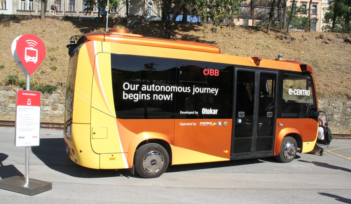 Der vollelektrische Autonomous e-CENTRO C von Otokar als ÖBB Postbus Pilotfahrzeug demnächst beim Forum Alpbach im Einsatz