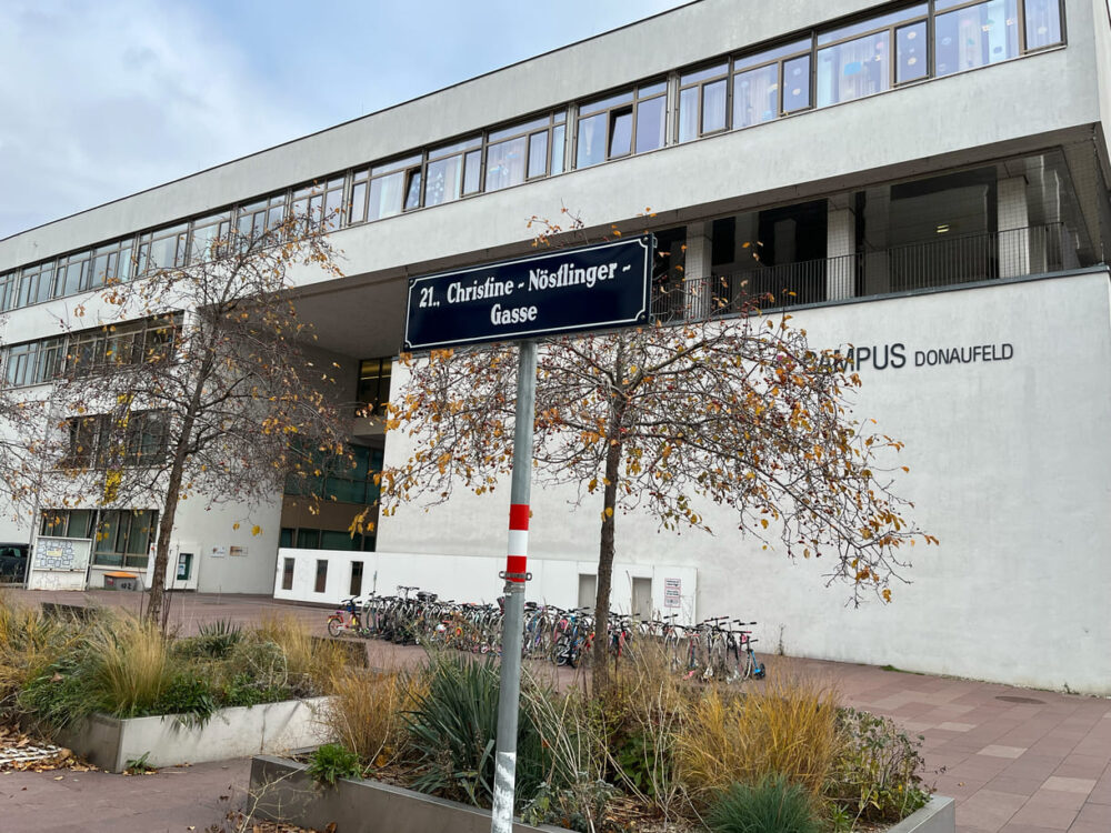 Der Bildungscampus in der Christine-Nöstlinger-Gasse (Wien-Floridsdorf)