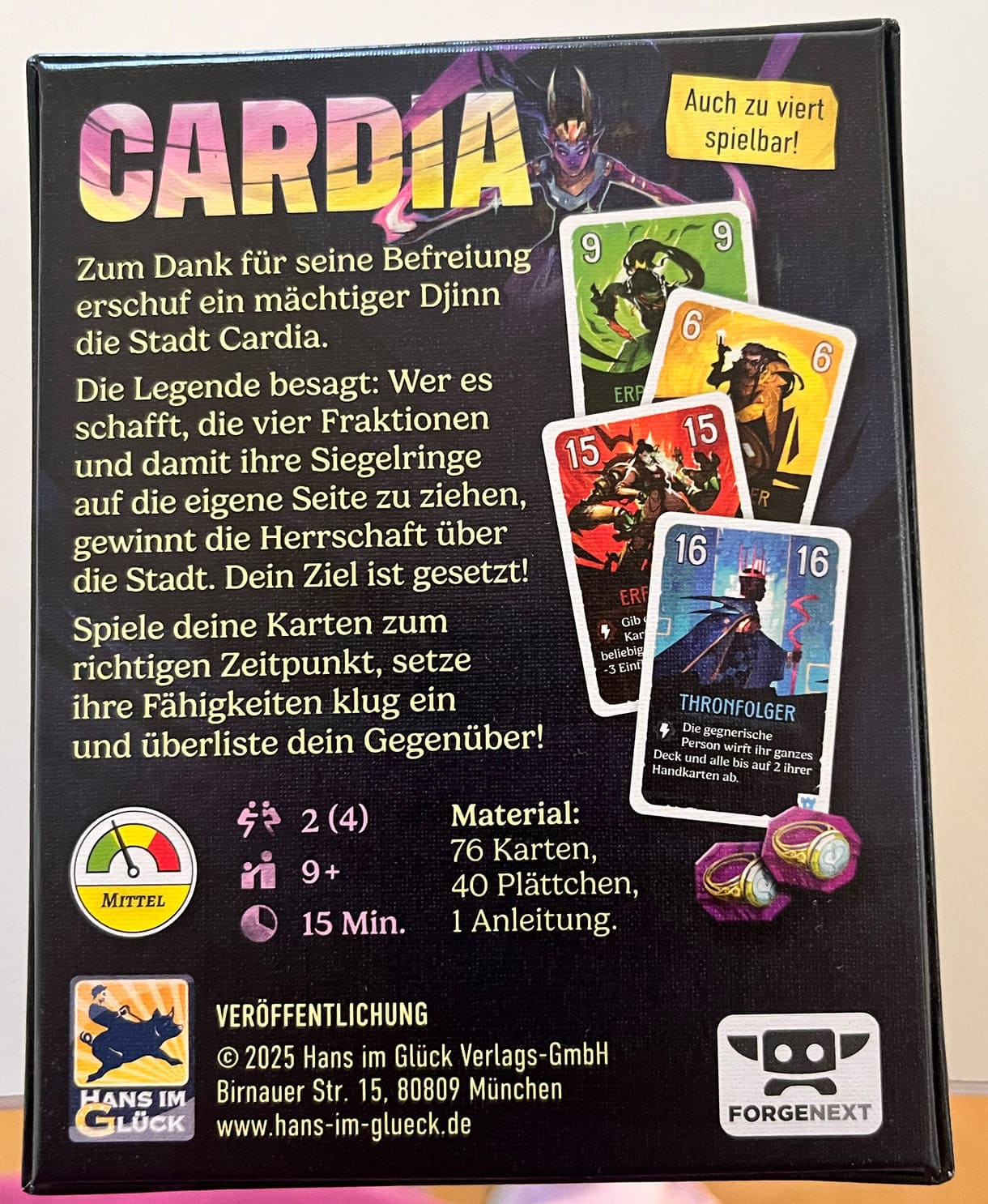 Ausgezeichnetes Kartenspiel: 