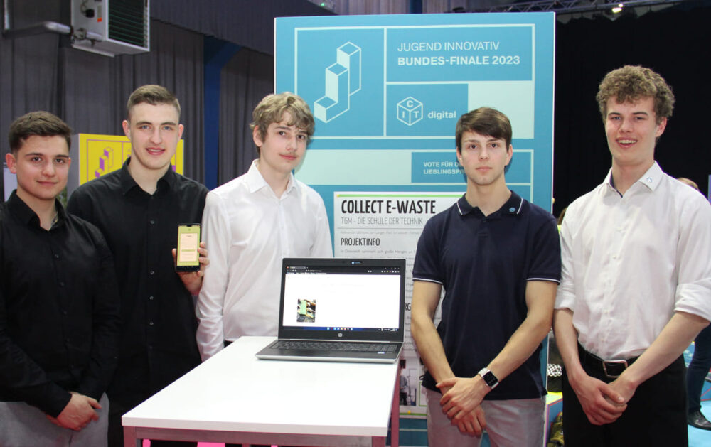 Aleksandar Latinović, Jan Langer, Paul Schadauer, Patrick Stadt und Johannes Wustinger bauten eine Plattform, um Elektronik-Abfall sammeln und verwerten zu können