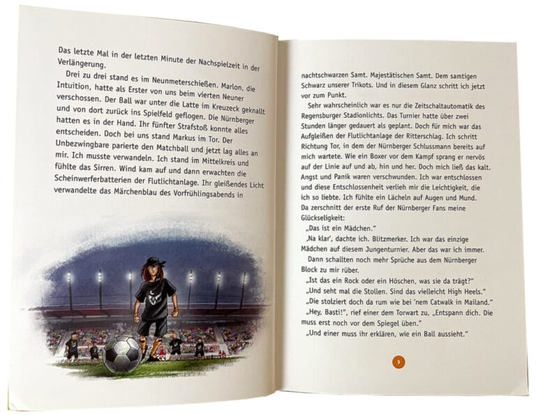 Doppelseite aus dem Buch "Vanessa 2 - Ohne Mädchen keine Kerle", Sonderband der Reihe "Die Wilden Kerle" von Joachim Masannek