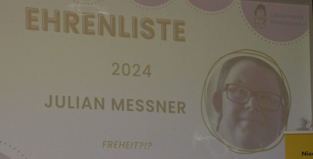 Ehrenlistenpreis für Julian Messner