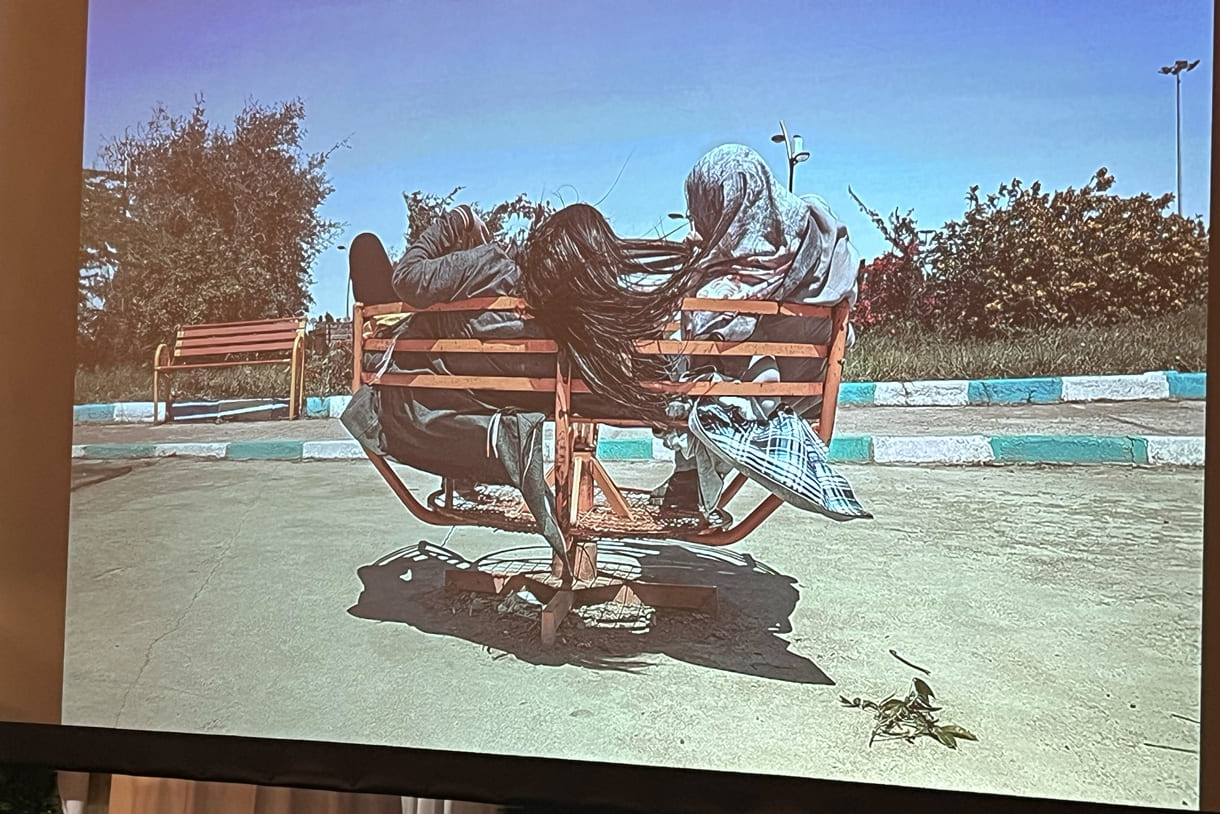 Präsentation der Fotos der Preisträgerin Fereshteh Eslahi mit dem Titel 