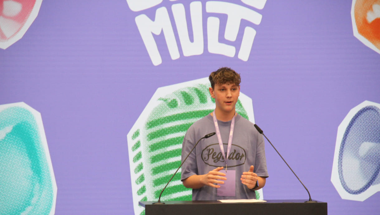 Fabian Christ (HTL Rennweg) mit Englisch und klarerweise Deutsch